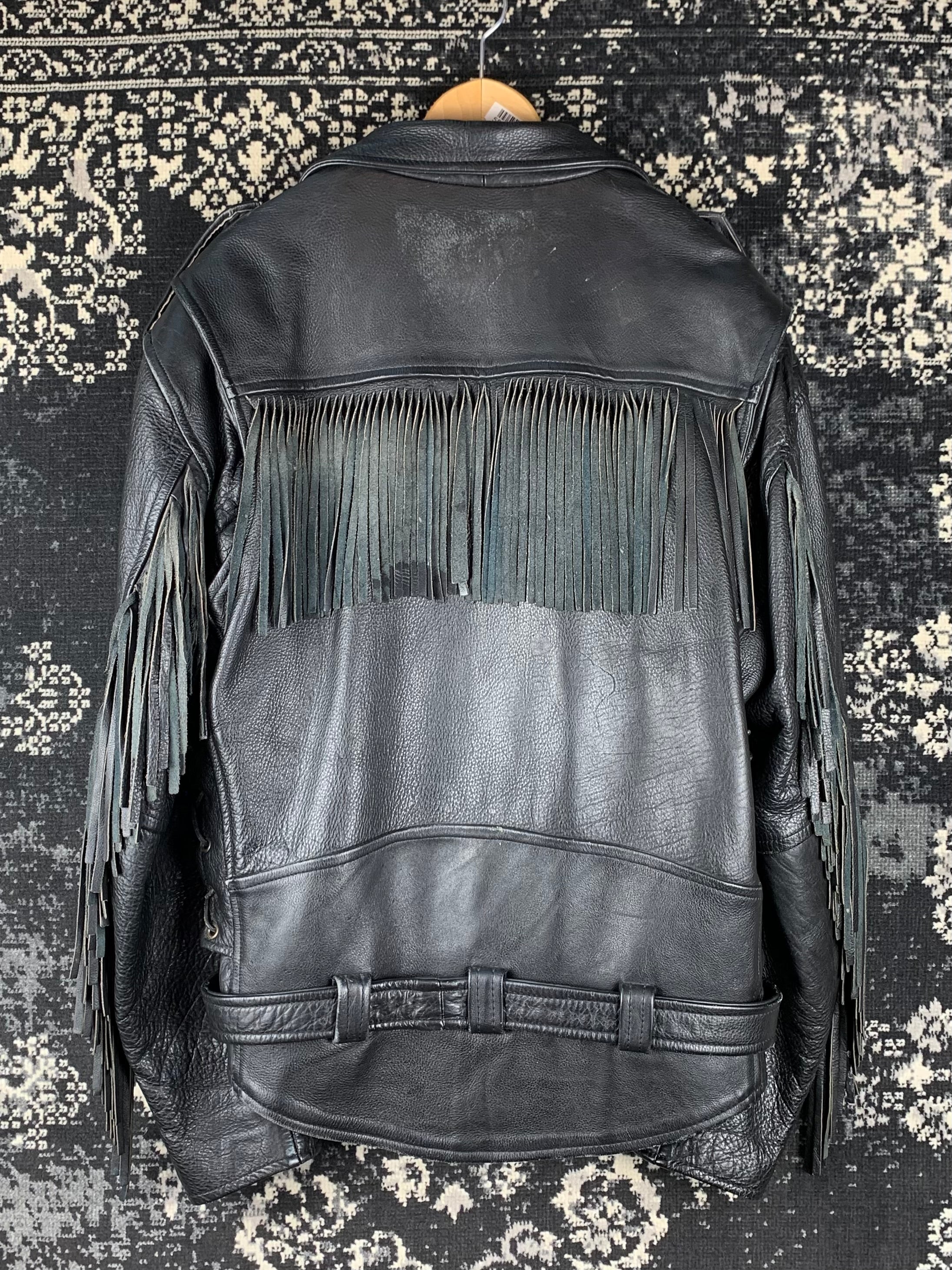 Men's Vintage Hallman Leather Biker Jacket Autographed by Udo & Stefan Kaufmann of Accept