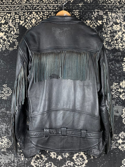 Men's Vintage Hallman Leather Biker Jacket Autographed by Udo & Stefan Kaufmann of Accept