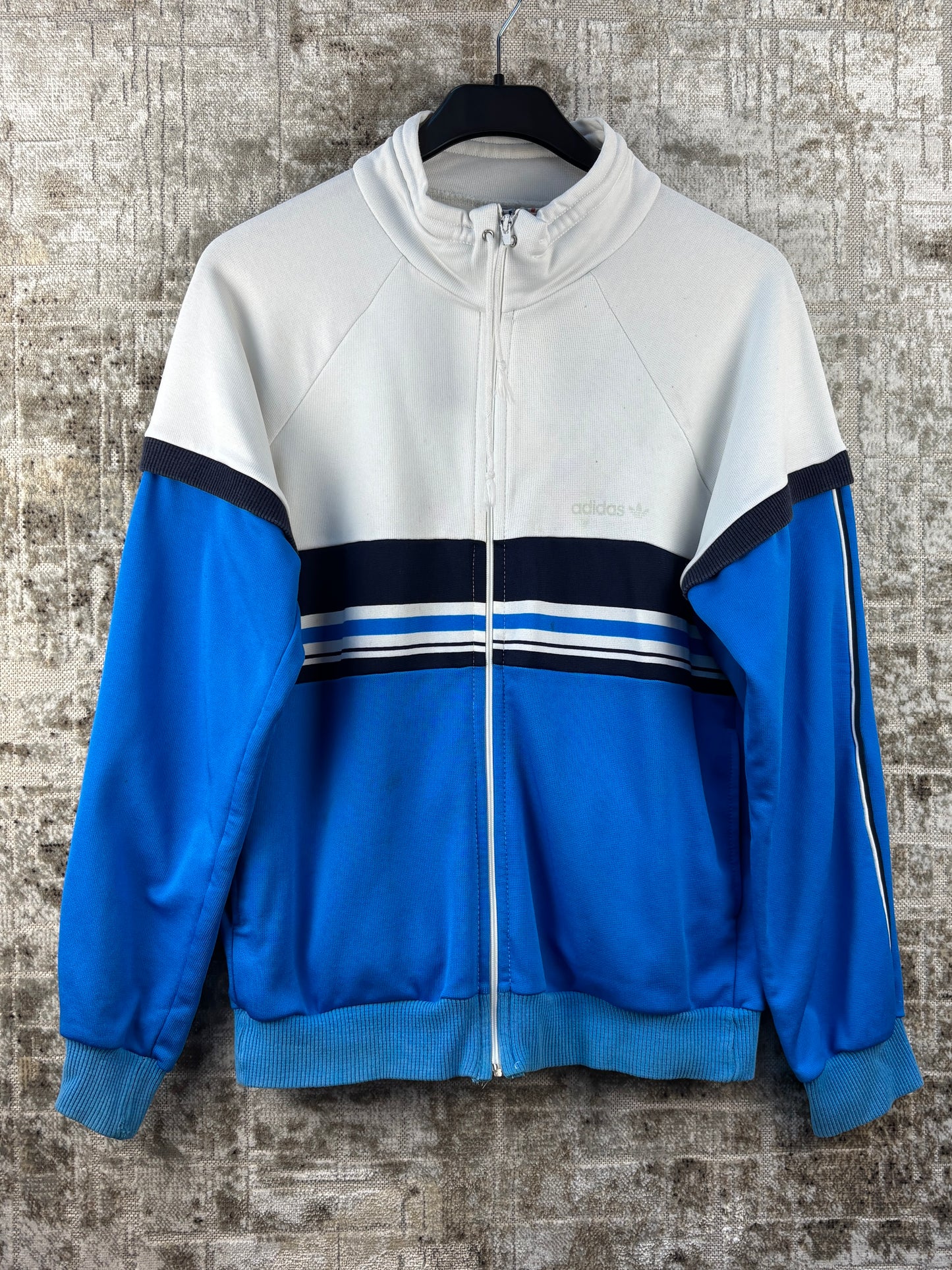 Mens Vintage Adidas Blue White Track Jacket