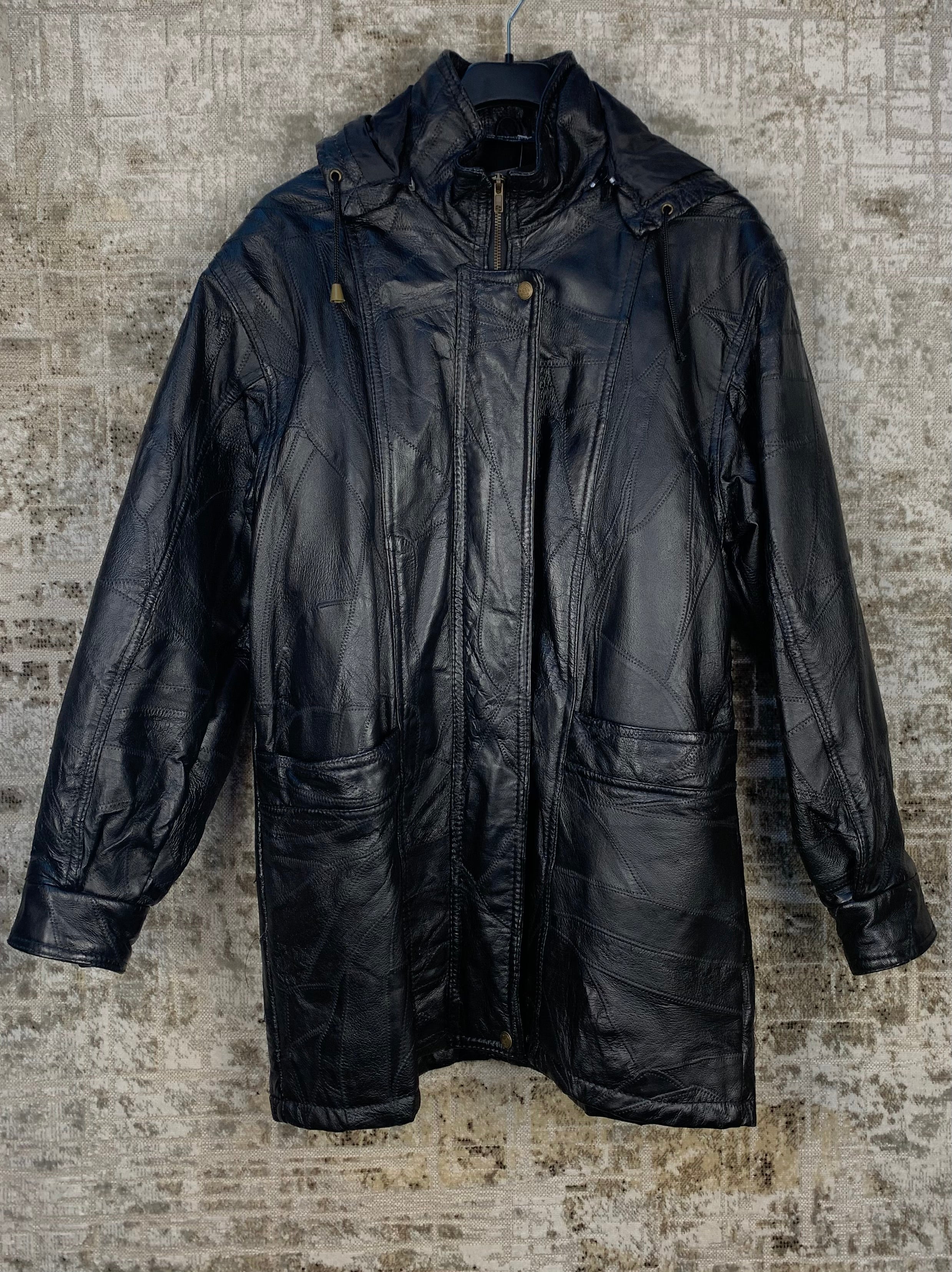 Women's Vintage Black Genuine Leather Coat