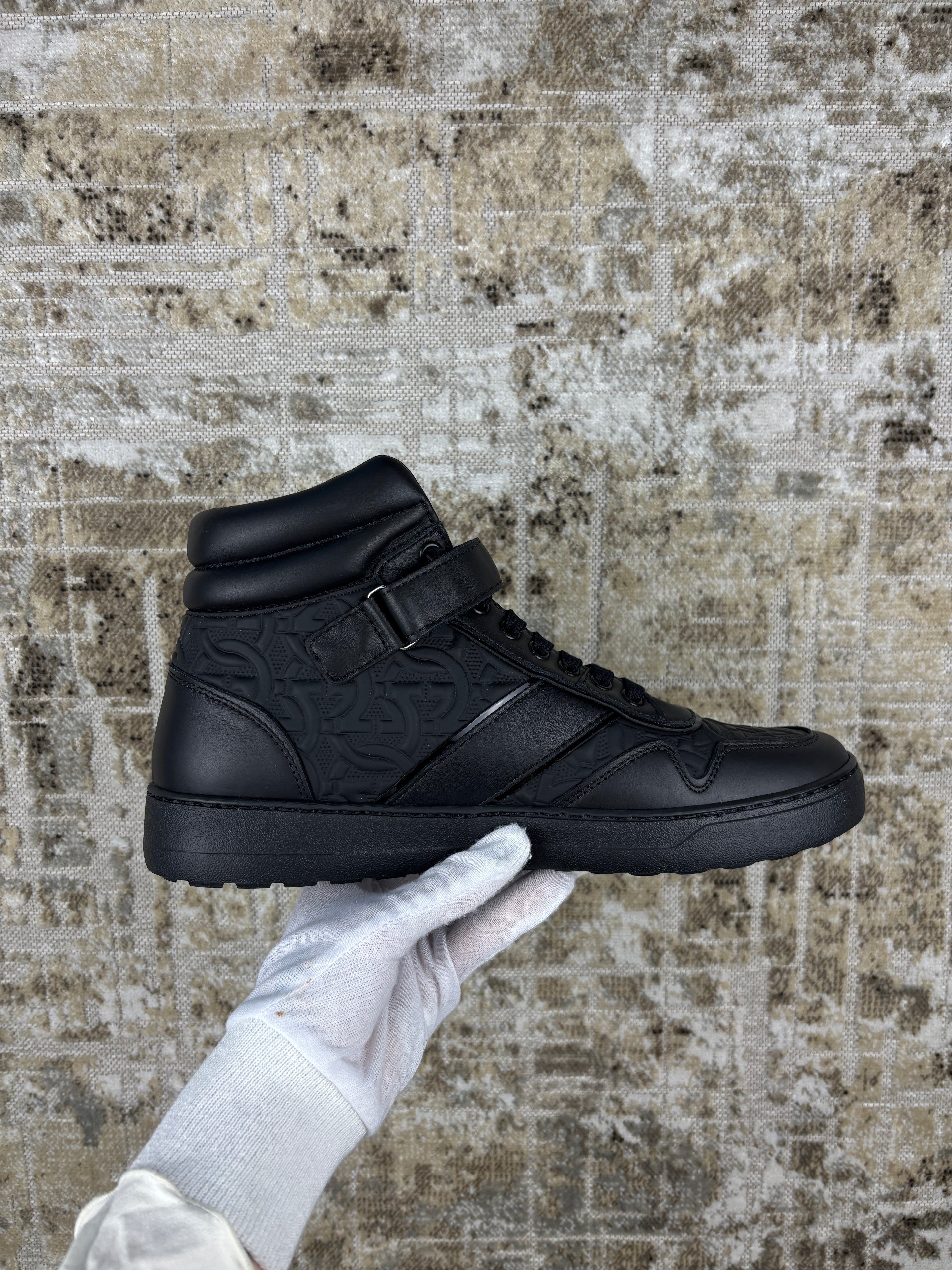 Ferragamo Embossed High-Top Sneakers