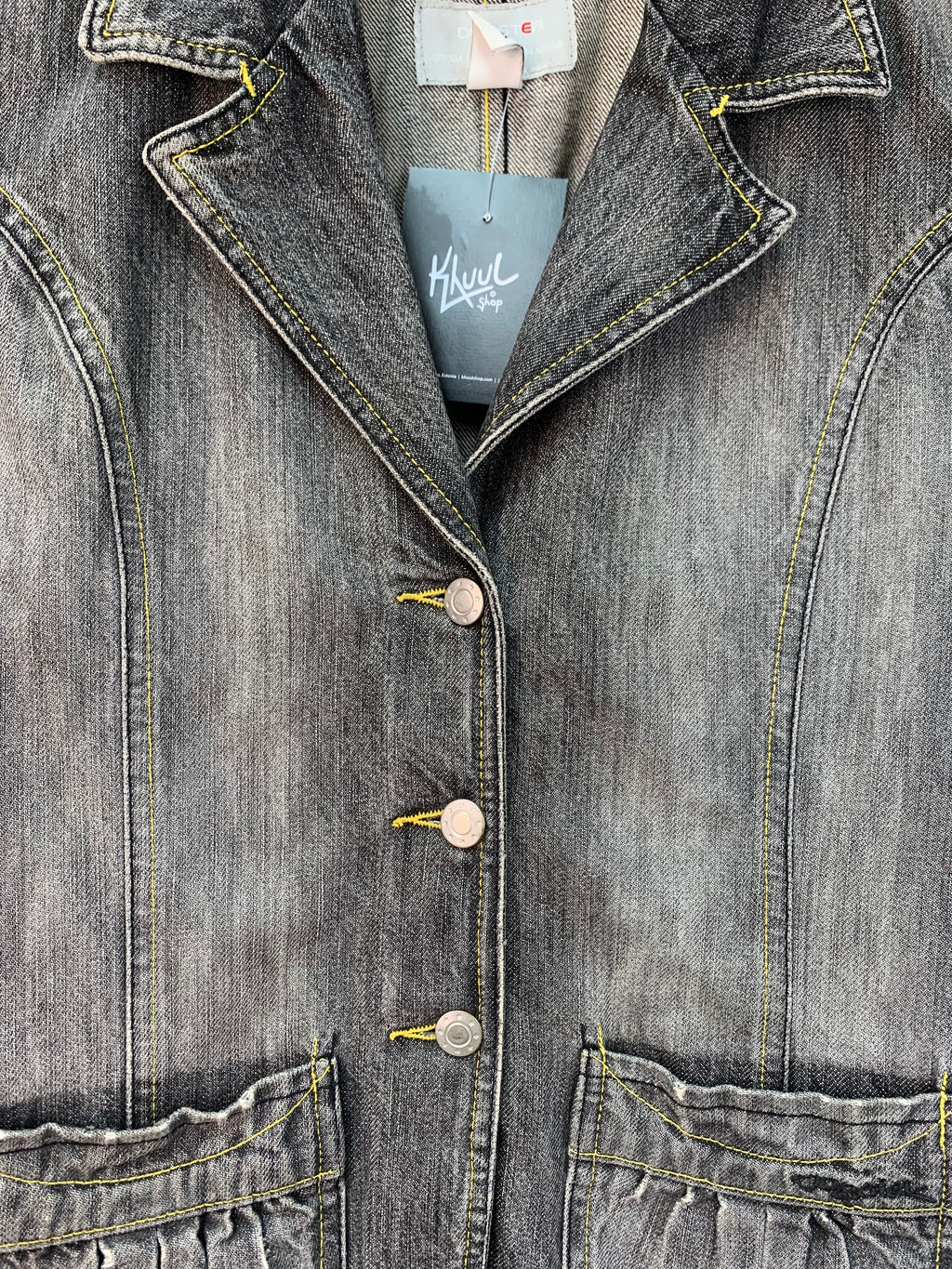 Womens Y2K Dark Grey Jean Jacket