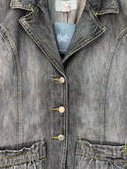 Womens Y2K Dark Grey Jean Jacket