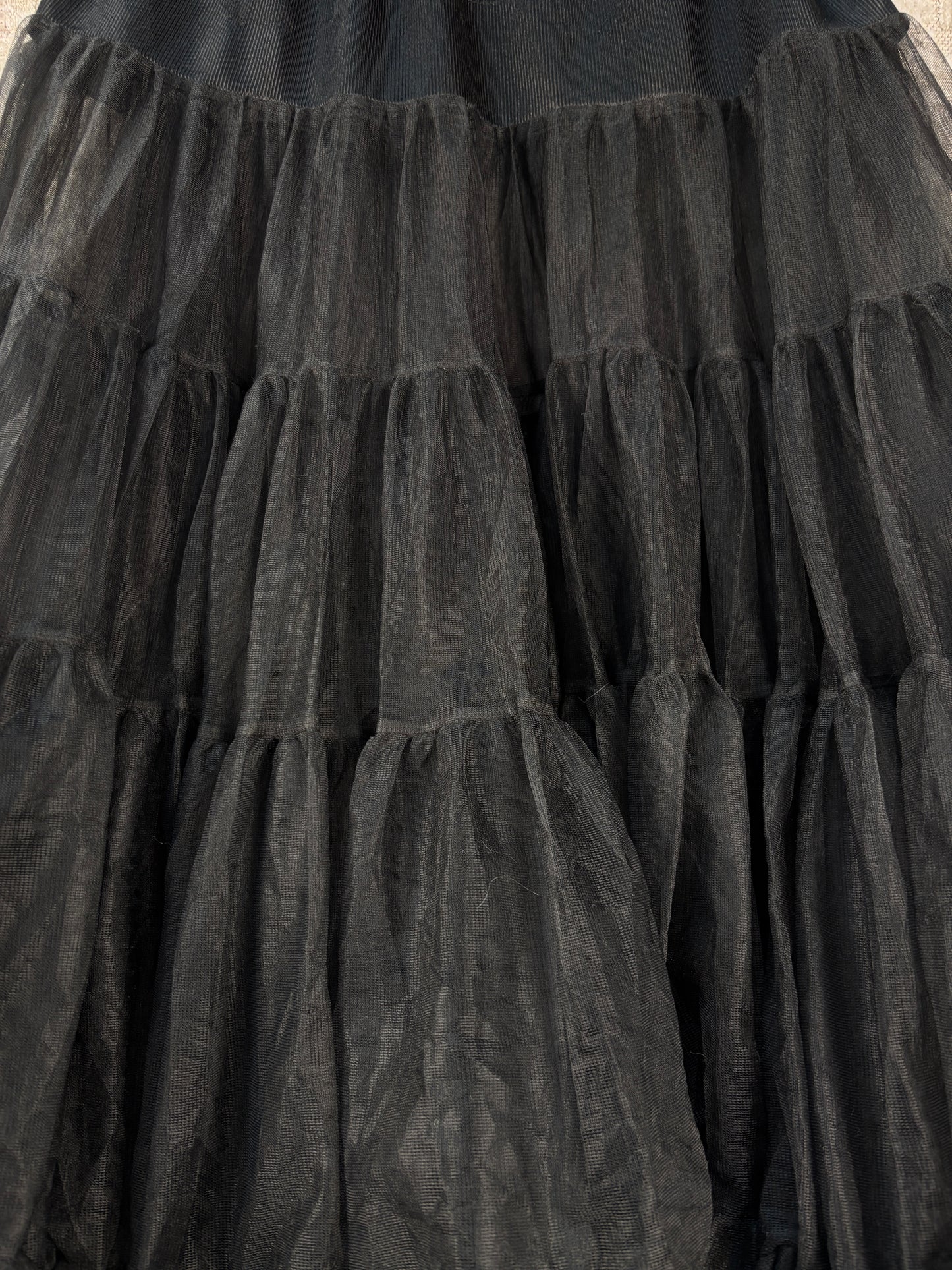 Women's Vintage Hell Bunny Black Tulle Skirt