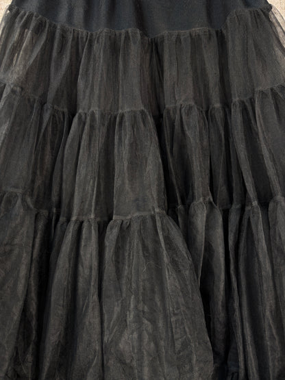Women's Vintage Hell Bunny Black Tulle Skirt