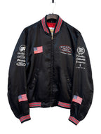World of Classics Embroidered Satin Bomber Jacket