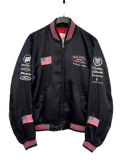 World of Classics Embroidered Satin Bomber Jacket
