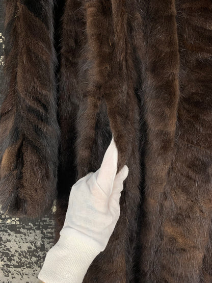 Vintage Full-Length Dark Brown Mink Fur Coat