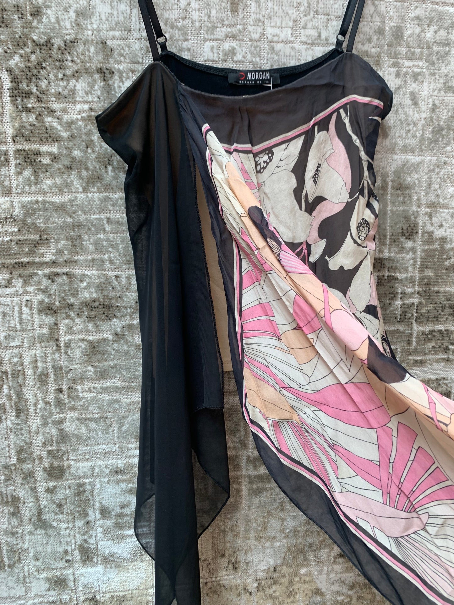Morgan Y2K Floral Asymmetric Cami