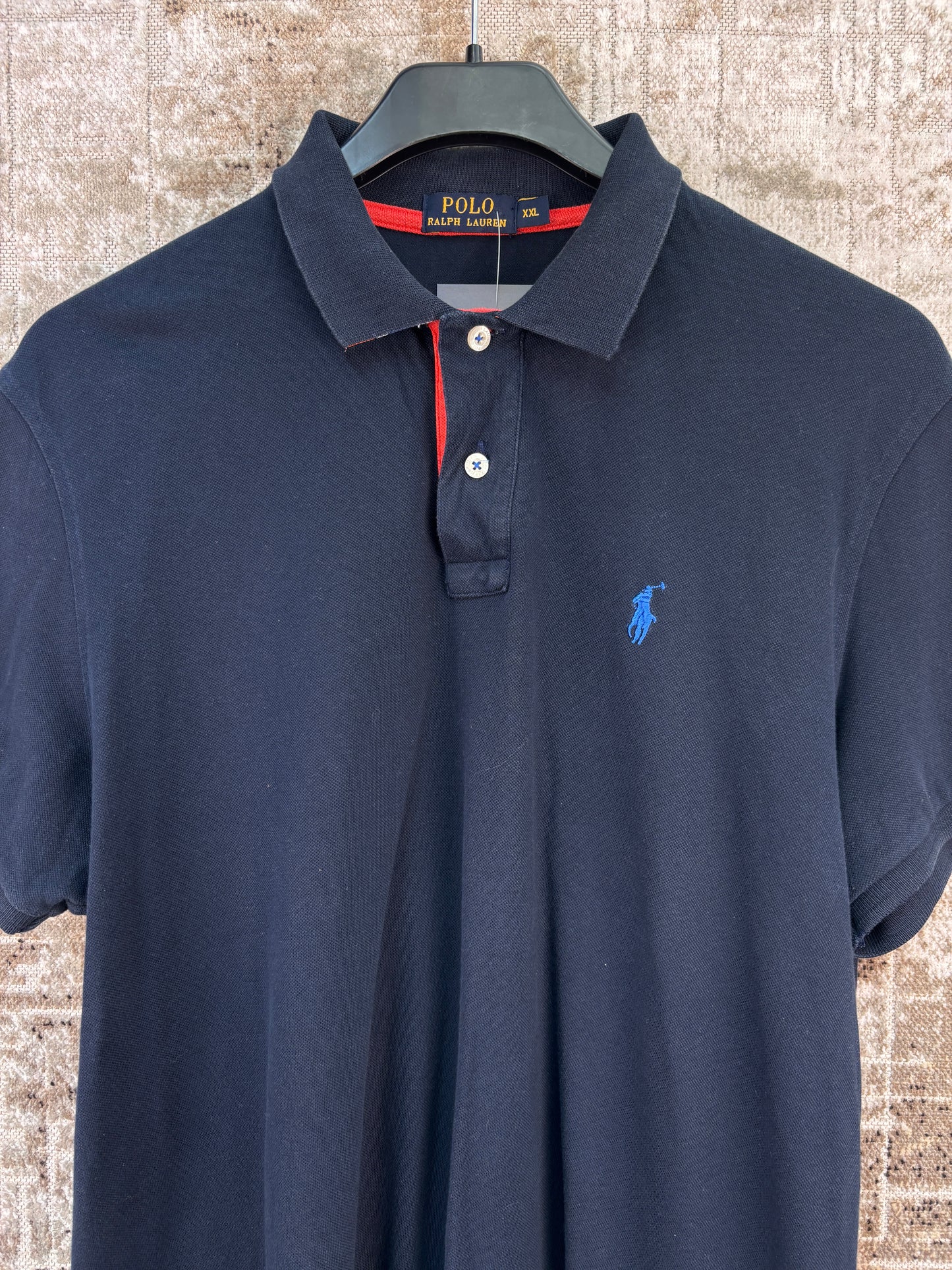 Men's Vintage Polo Ralph Lauren Dark Blue Polo T-Shirt