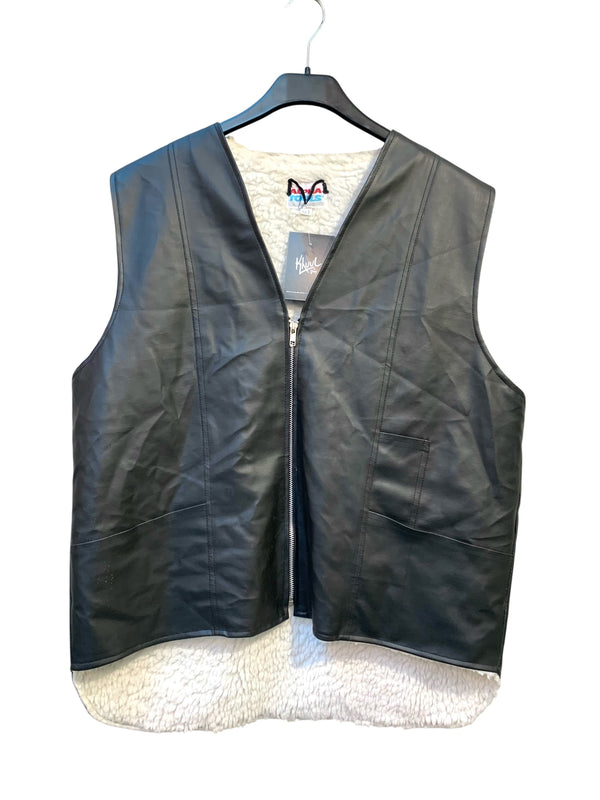 Alpha Tools Sherpa-Lined Leather Vest