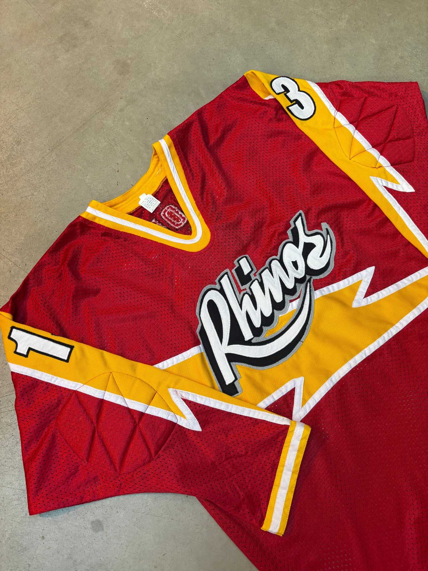 Rhinos SMOLLY 13 Red, White and Yellow Jersey