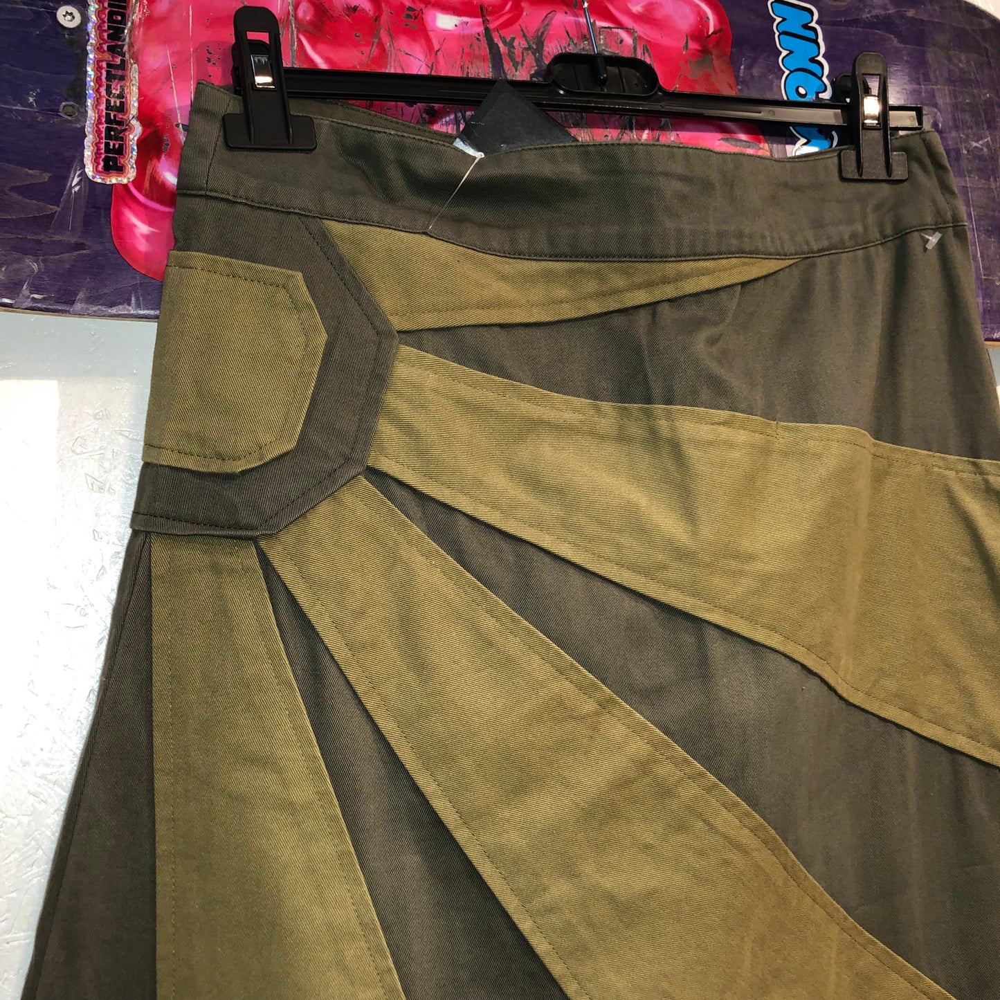 Y2K Long Patch Skirt