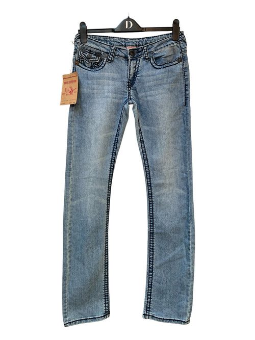 True Religion Light Wash Straight Jeans