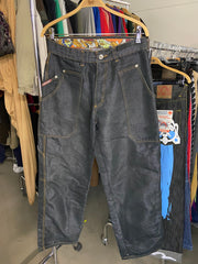 Vintage Fubu Jeans Platinum Fat Albert Face Mens Black 30/32