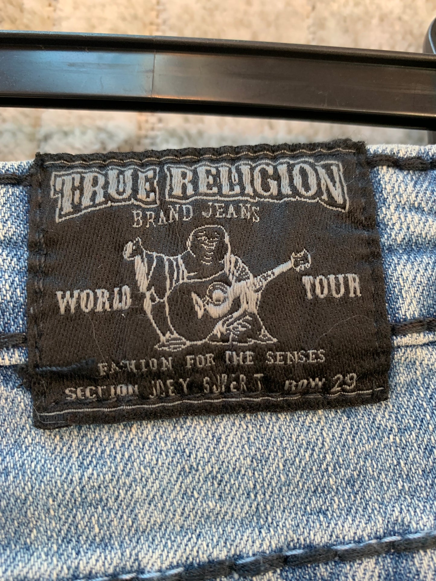 True Religion Light Wash Straight Jeans