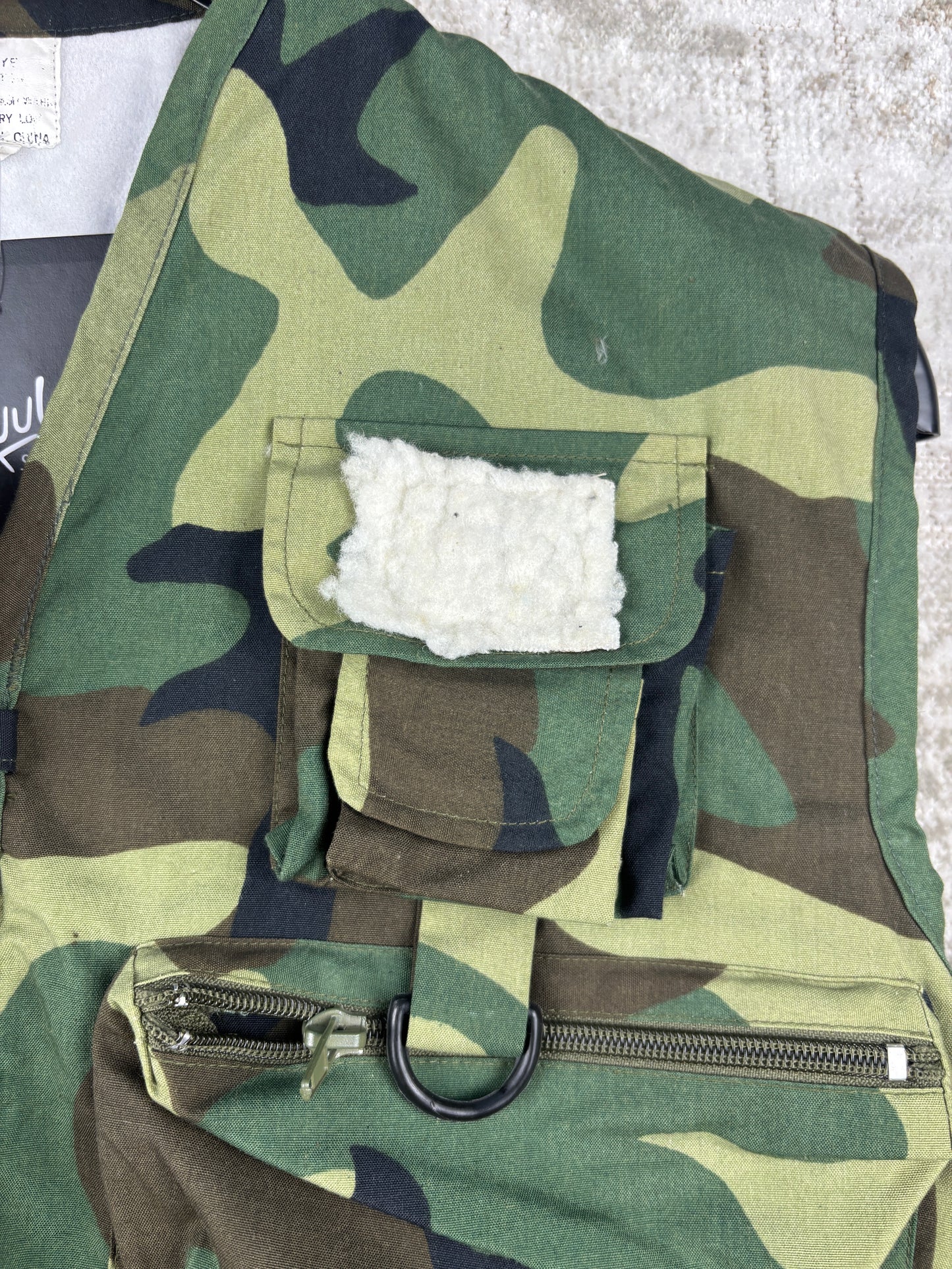 Men Vintage Military Camo Utility Vest