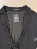 Womens Black Mesh Cardigan