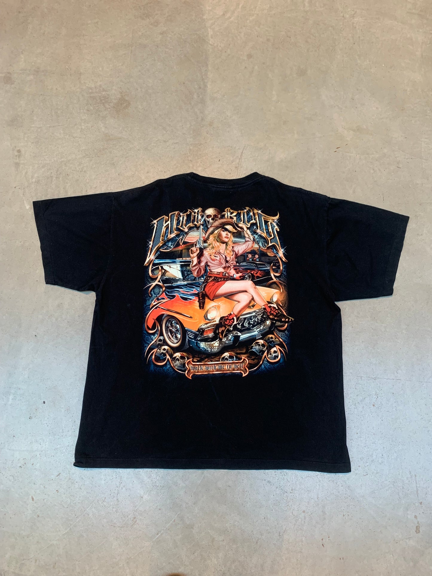 "Rock Bang" Black Graphic T-shirt