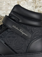 Ferragamo Embossed High-Top Sneakers