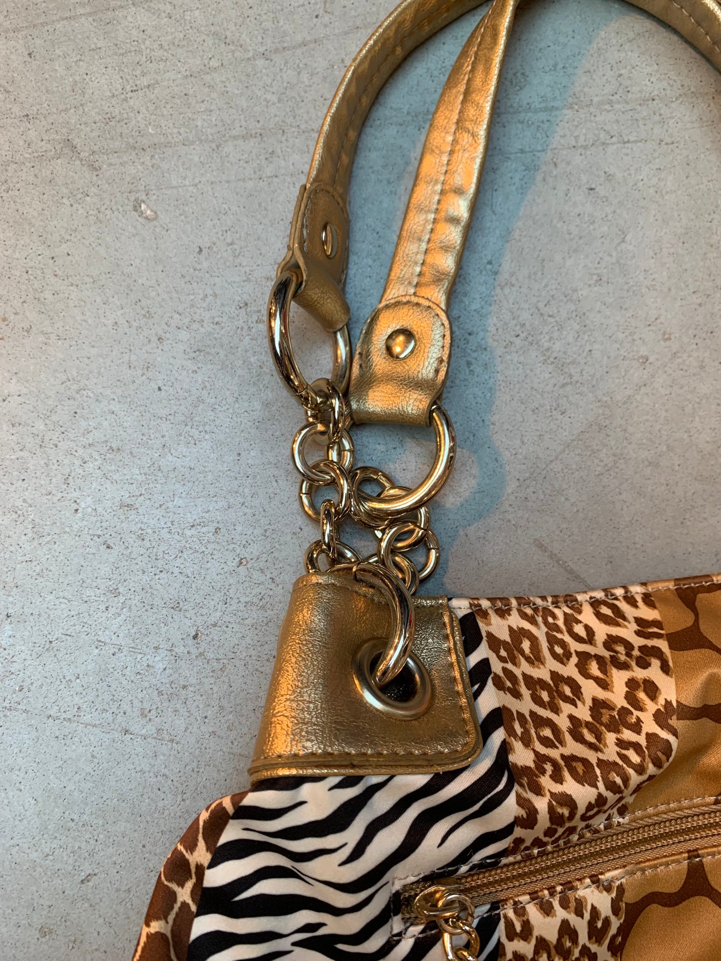 Vintage Women's Y2K Style Animal Print Shoulder Bag