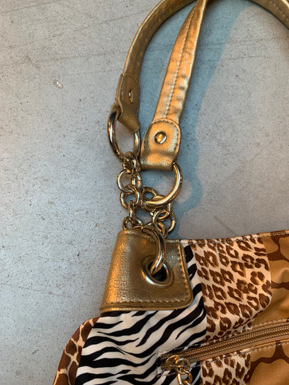 Vintage Women's Y2K Style Animal Print Shoulder Bag
