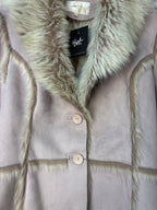 Y2K Faux Fur Trim Suede Jacket