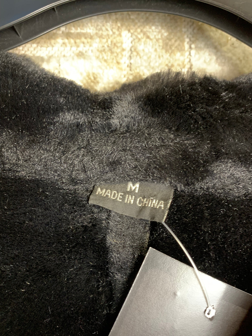 Black Faux Suede Shearling Jacket