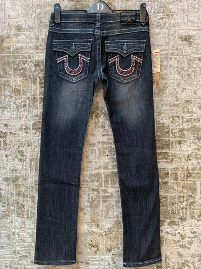 True Religion Rhinestone Straight Leg Jeans
