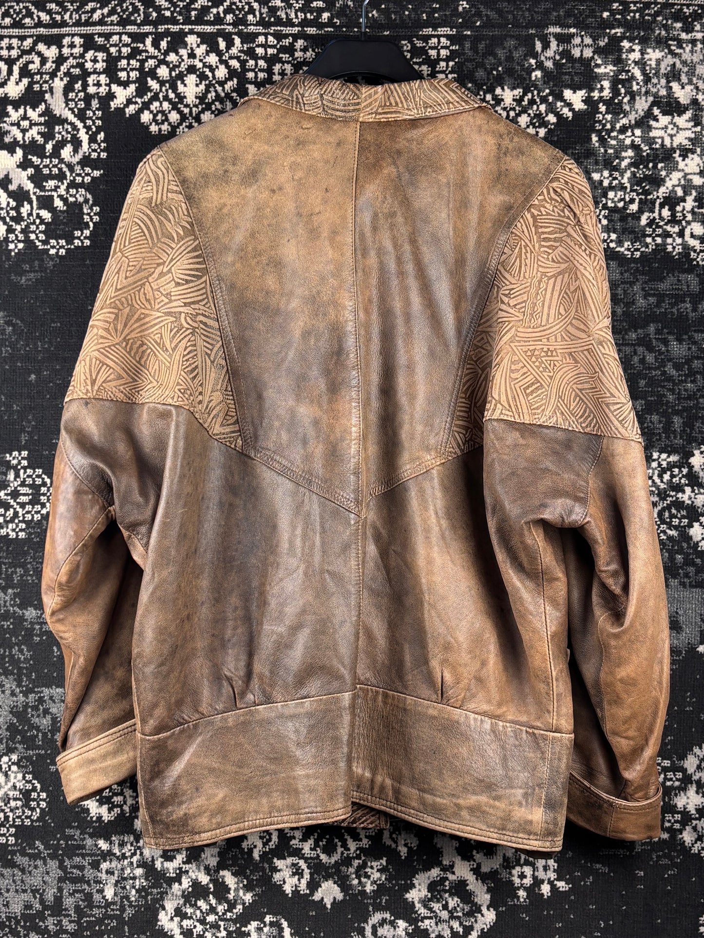 Men’s Vintage Light Brown Genuine Leather Jacket