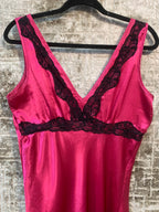 Satin Lace-Trim Maxi Slip Dress