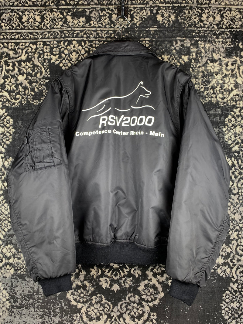 Men's Vintage Black Military Bomber Jacket