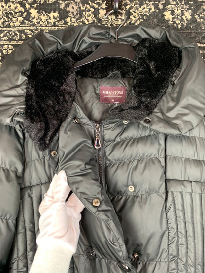 Y2K Black Long Puffer Jacket by MH-G.STONE