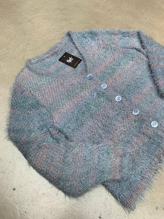 Fuzzy Striped Cardigan Women’s Medium