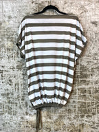 Liberty Woman Striped Slogan Top
