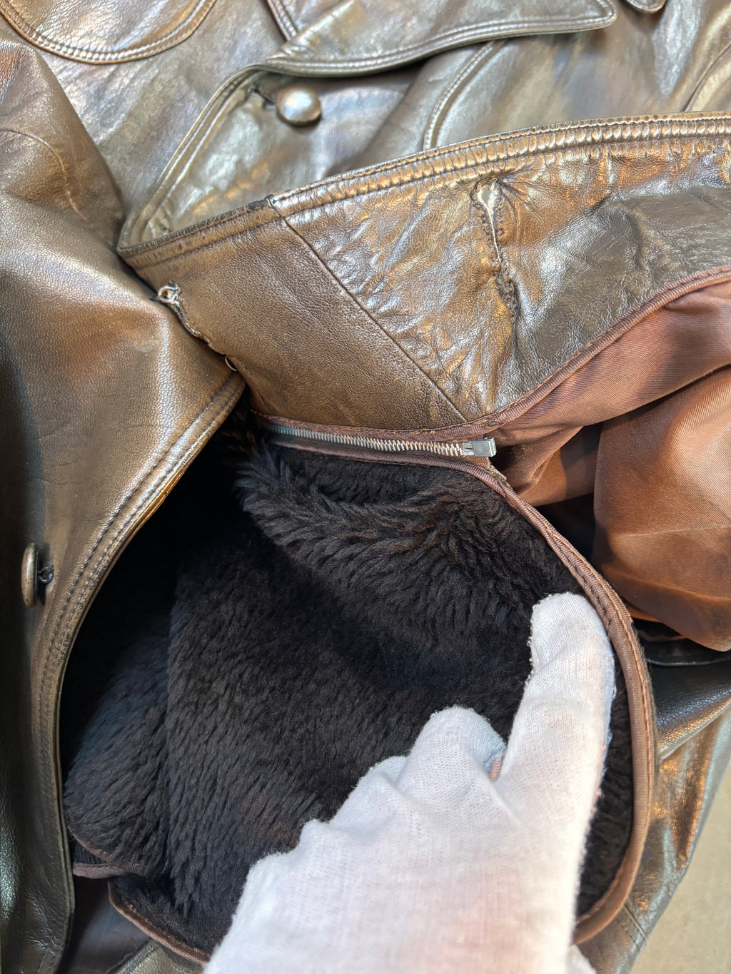 Vintage Coast Sportswear Leather Coat