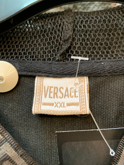 Versace Medusa Greek Key Mesh Zip Hoodie
