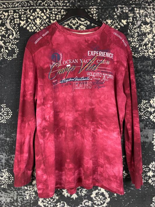 VIOLENTO XL Red Tie-Dye Graphic Sweatshirt