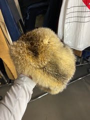 Vintage Wolf Fur Hat Luxurious Soft Texture Elegant Accessory Size 53