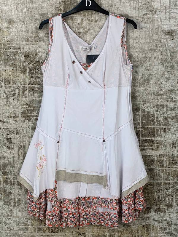 Women's Y2K  White Floral Dress