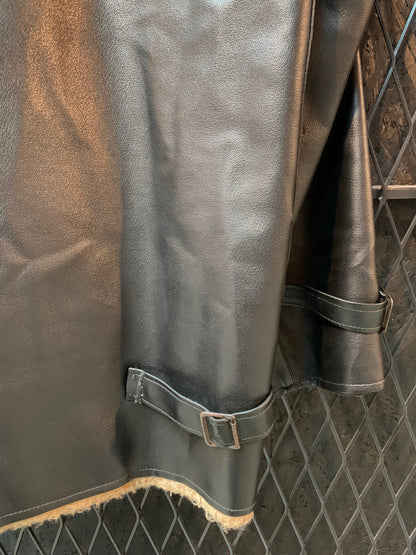 Vintage Men Black Zipup Leather Jacket