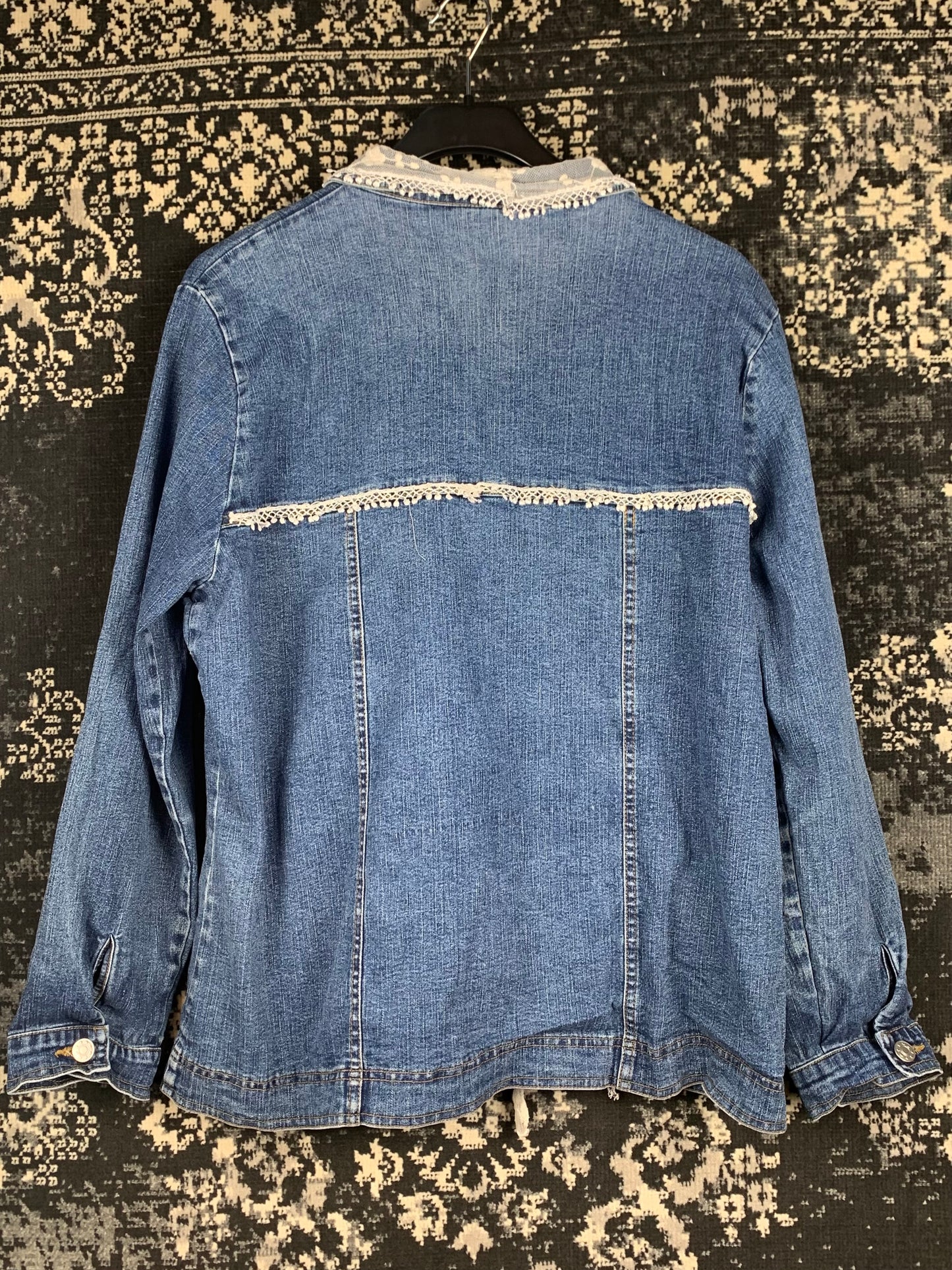 Demin&Co Blue Jean Jacket with Lace Details
