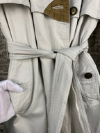 Vintage Off White Long Trench Coat