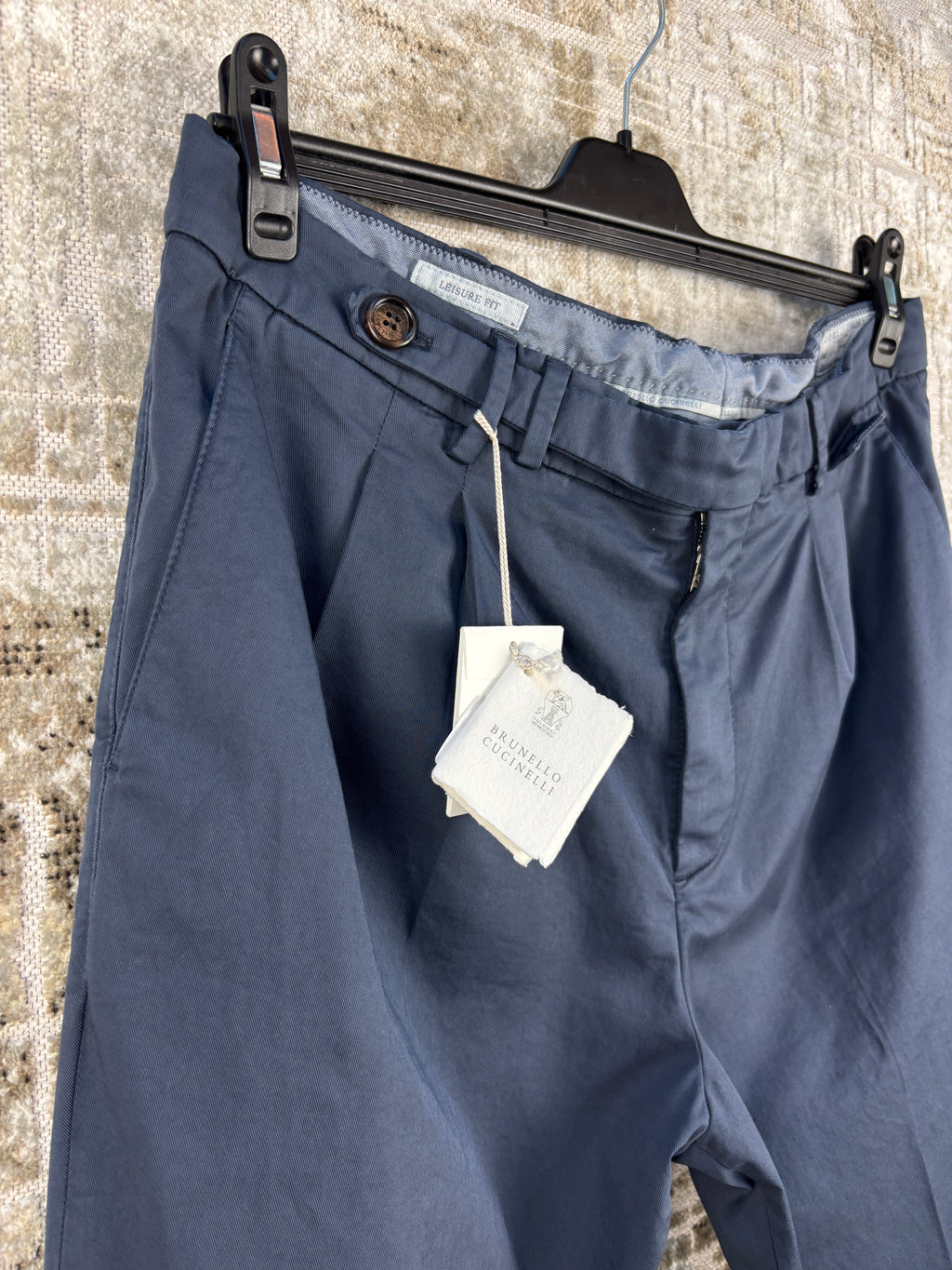 Brunello Cucinelli Navy Blue Trousers