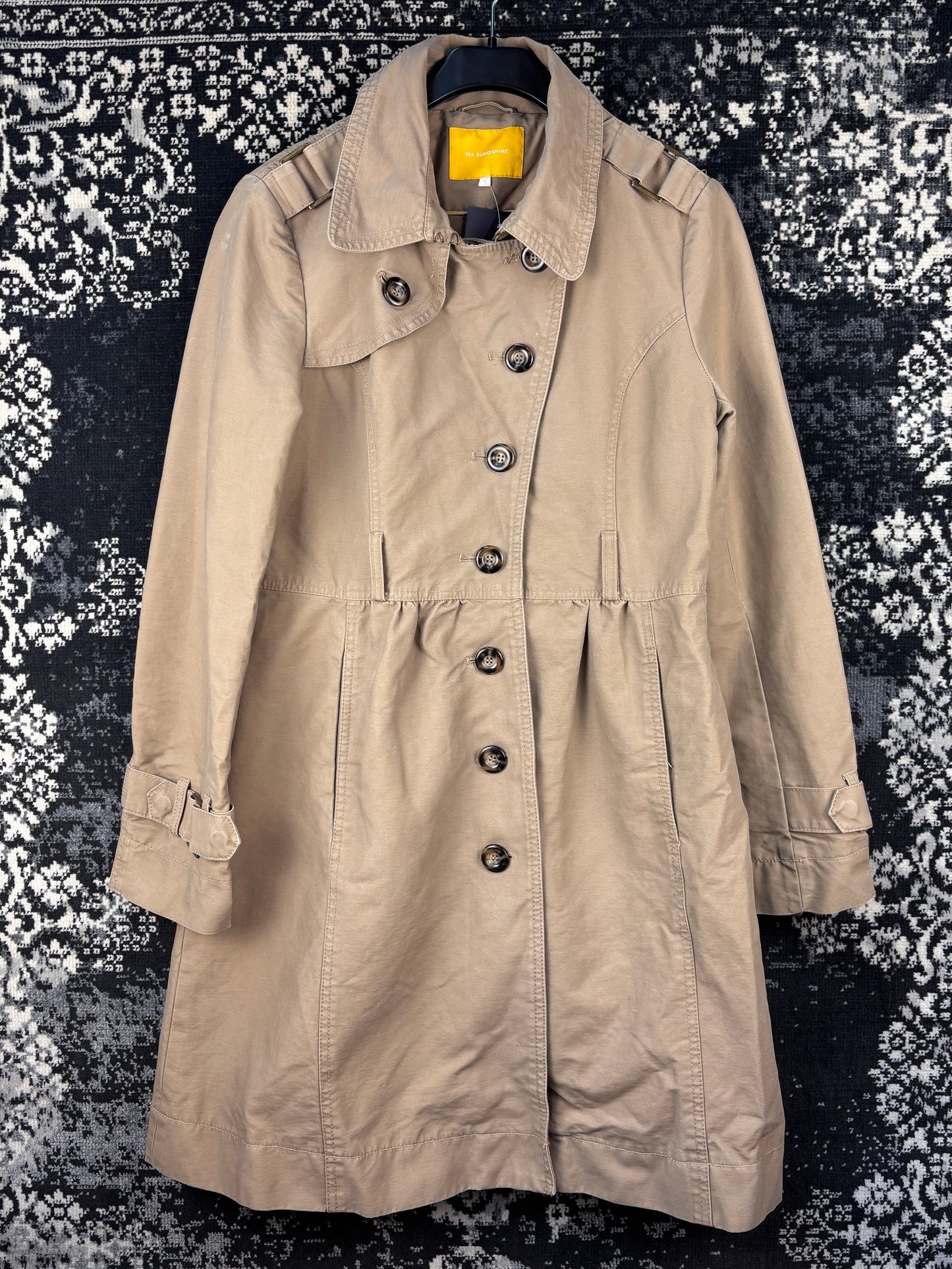 Womens Vintage Light Brown Trench Coat