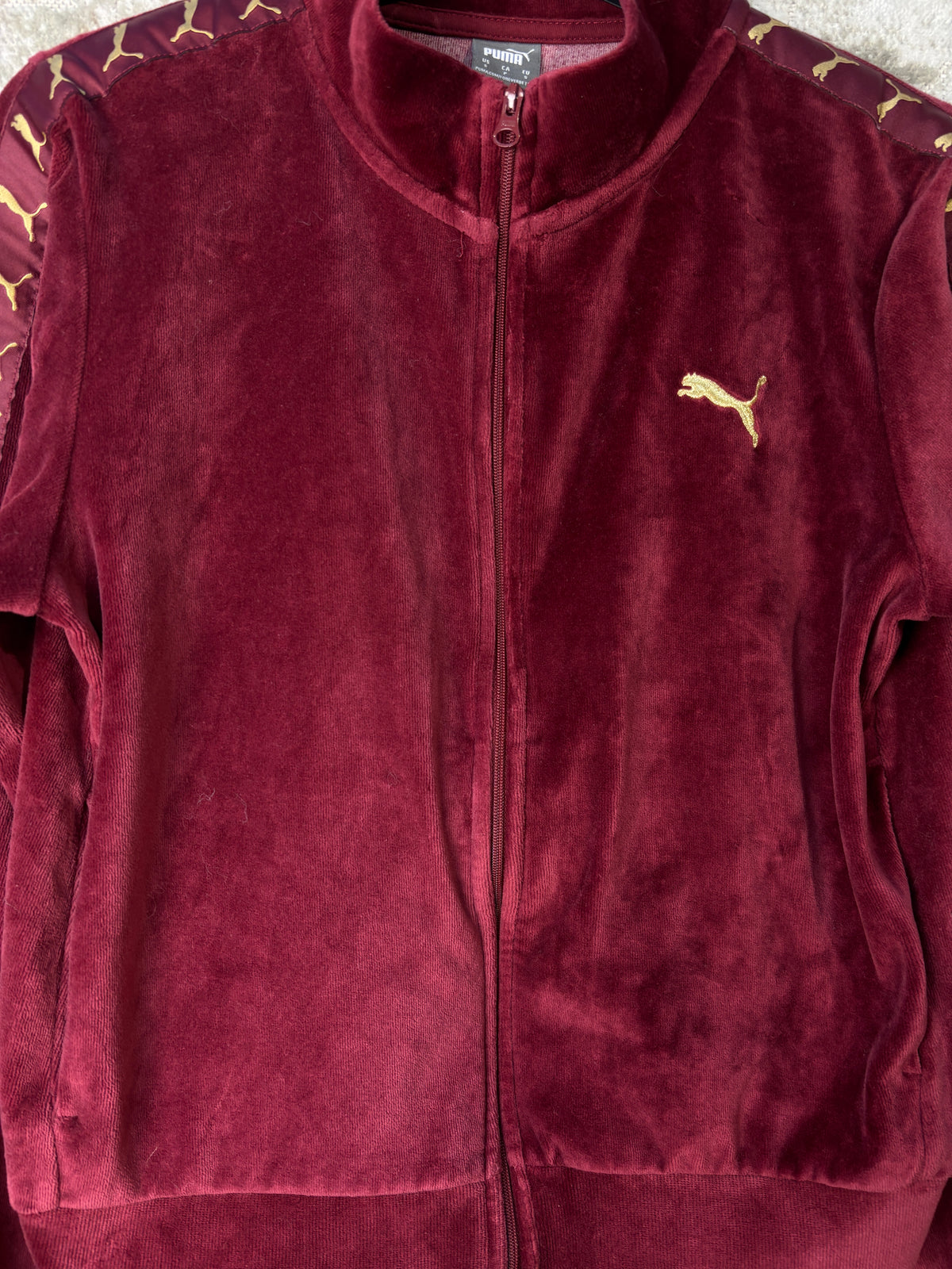 Puma Velour Zip Track Jacket