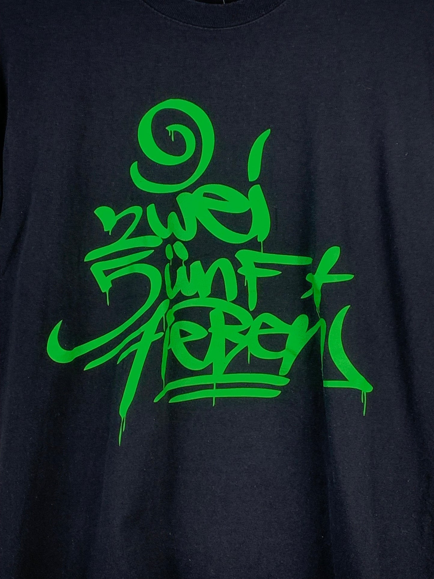 Mens Y2K 5NYMF FIEREN Graphic Black Neon Green T Shirt