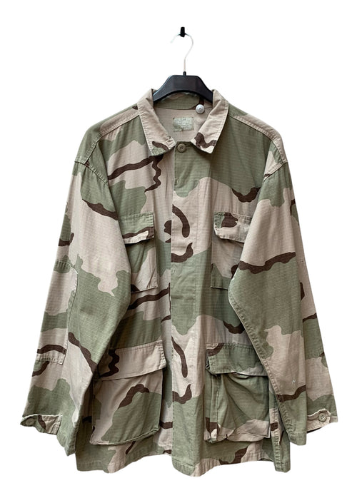 Men's Khaki Camo Button Up Jacket