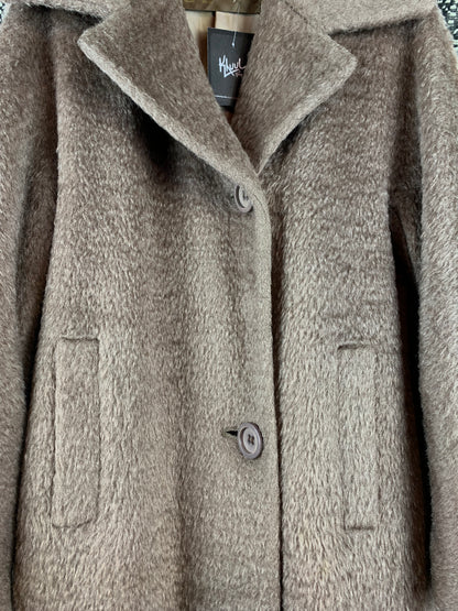 Womens Vintage Light Brown Wool Long Coat