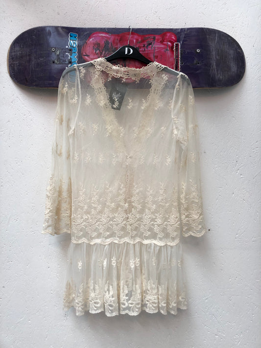 Romantic Sheer Lace Dress Top
